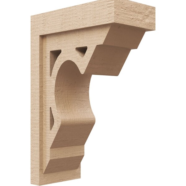 Ekena Millwork 6"W x 12"D x 18"H Classic Sheridan Rough Cedar Woodgrain TimberThane Corbel, Primed Tan CORUR06X12X18SHERCPR - main